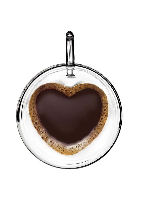 Набор чашек с двойным дном Сon Brio Сердце СB-8915-2 150 мл 2 шт Con Brio (349224031)