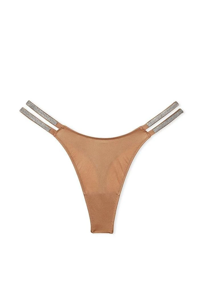 Трусики-стринги Double Shine Strap Smooth Thong Panty, размеры, S, оригинал Victoria's Secret (400041626)