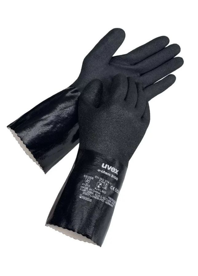 Защитные перчатки u-chem 30 (XL/10) противохимические (41025) Uvex (289133111)