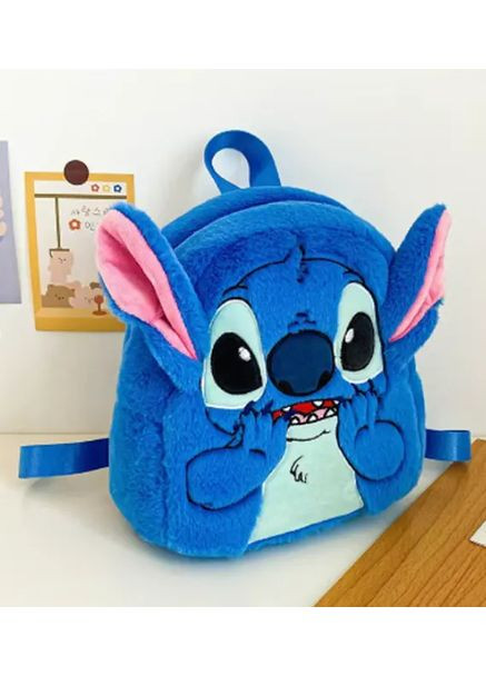 Плюшевий рюкзак Стич Disney Fairy Stitch м'який дитячий рюкзак з вушками та мордочкою синій Dogus (370621169)