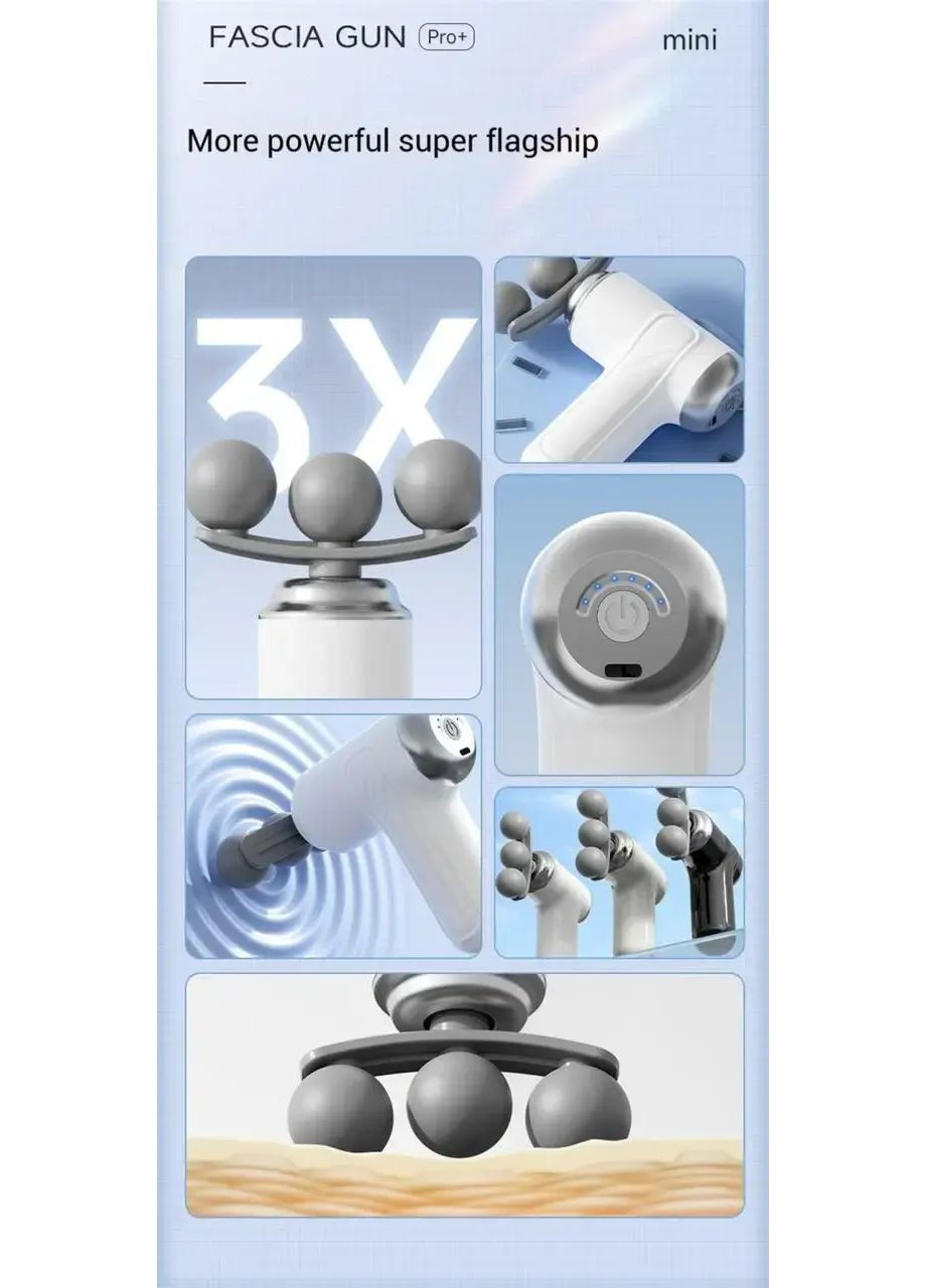 Масажер Fascial Gun, Портативний масажний пістолет LM-130 Kipo (362377110)