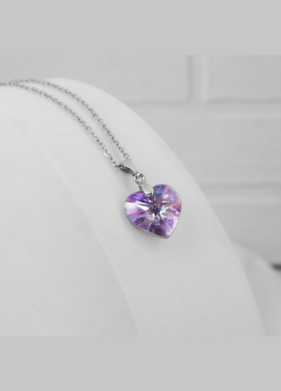 Жіночий кулон на шию з нержавіючої сталі "Purple heart" Royal (286421252)