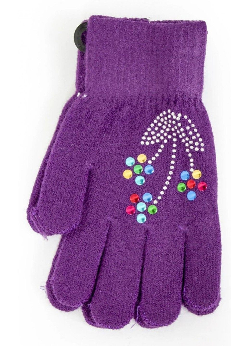 Перчатки детские вязаные фиолетовые 5661-4 BR-S (362556267)
