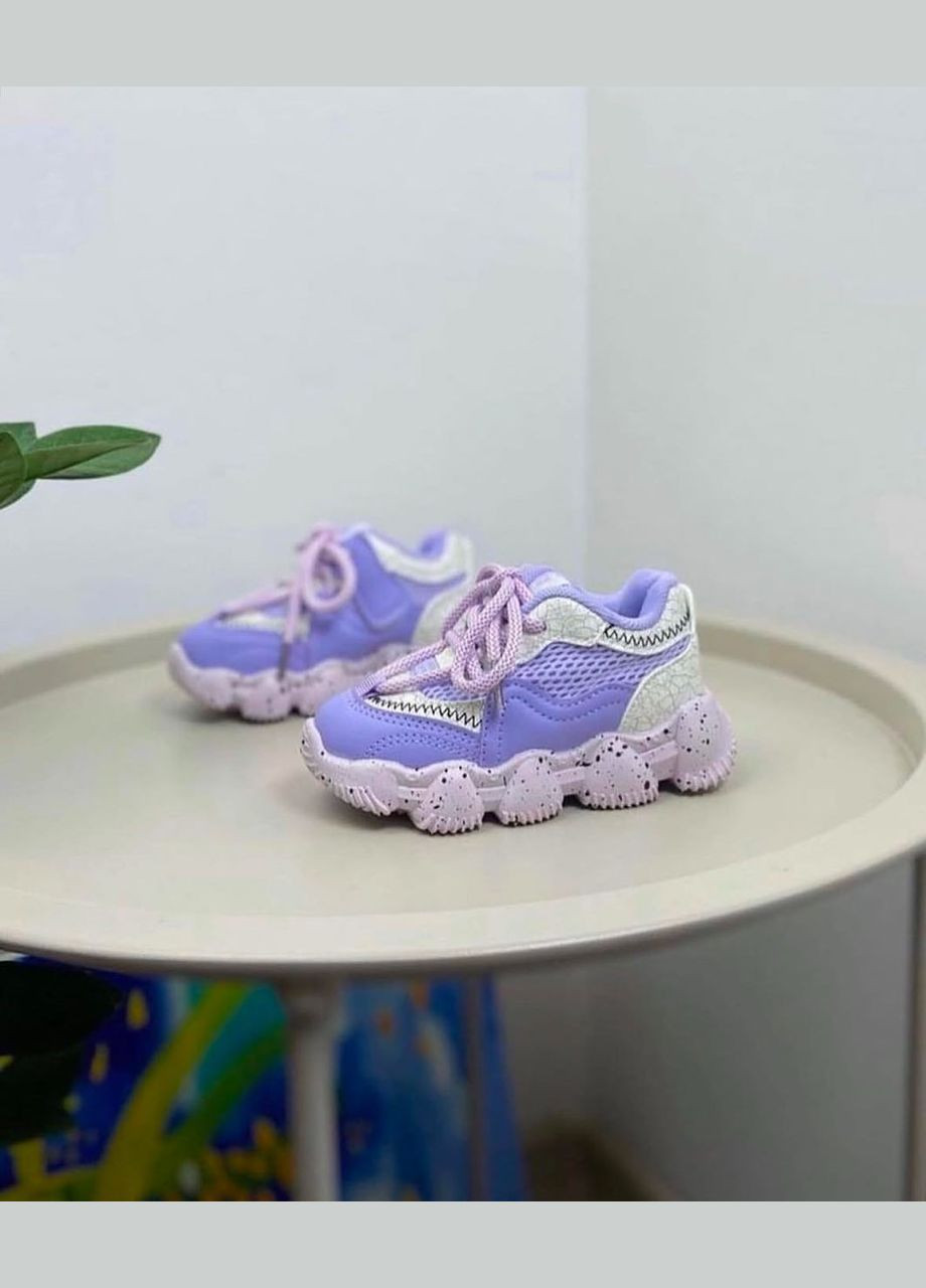 Рожеві всесезонні дитячі кросівки фіолетові 800 No Brand