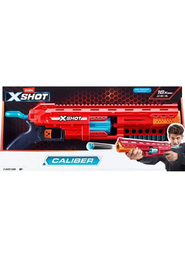 Скорострельный бластер Excel-S1 Caliber (16 патронов) (36675R) Zuru X-Shot (330747935)