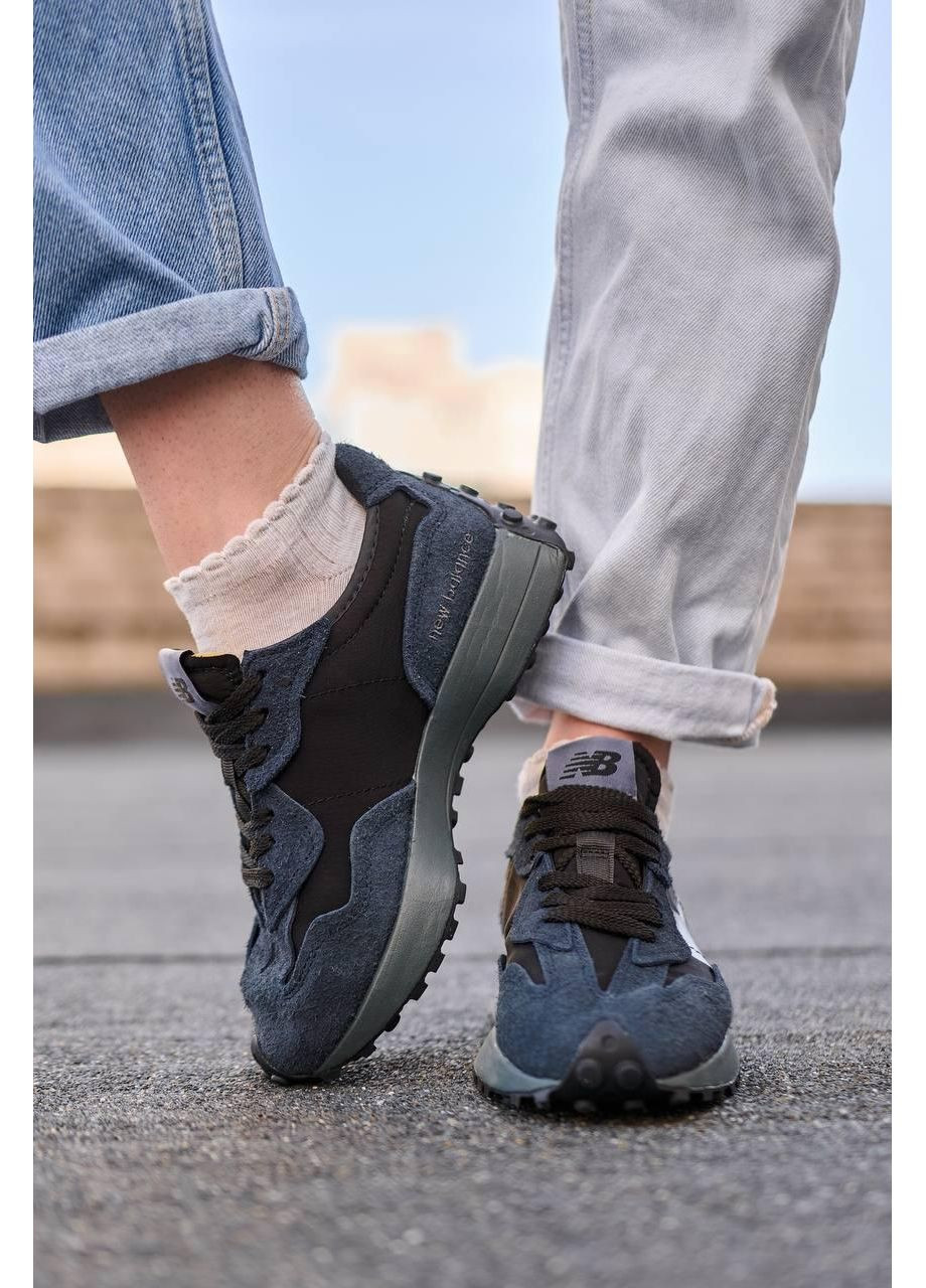 КРОСІВКИ ЖІНОЧІ NEW BALANCE 327 DARK BLUE НЬЮ БЕЛАНС 327 No Brand сині демісезони (367175647)