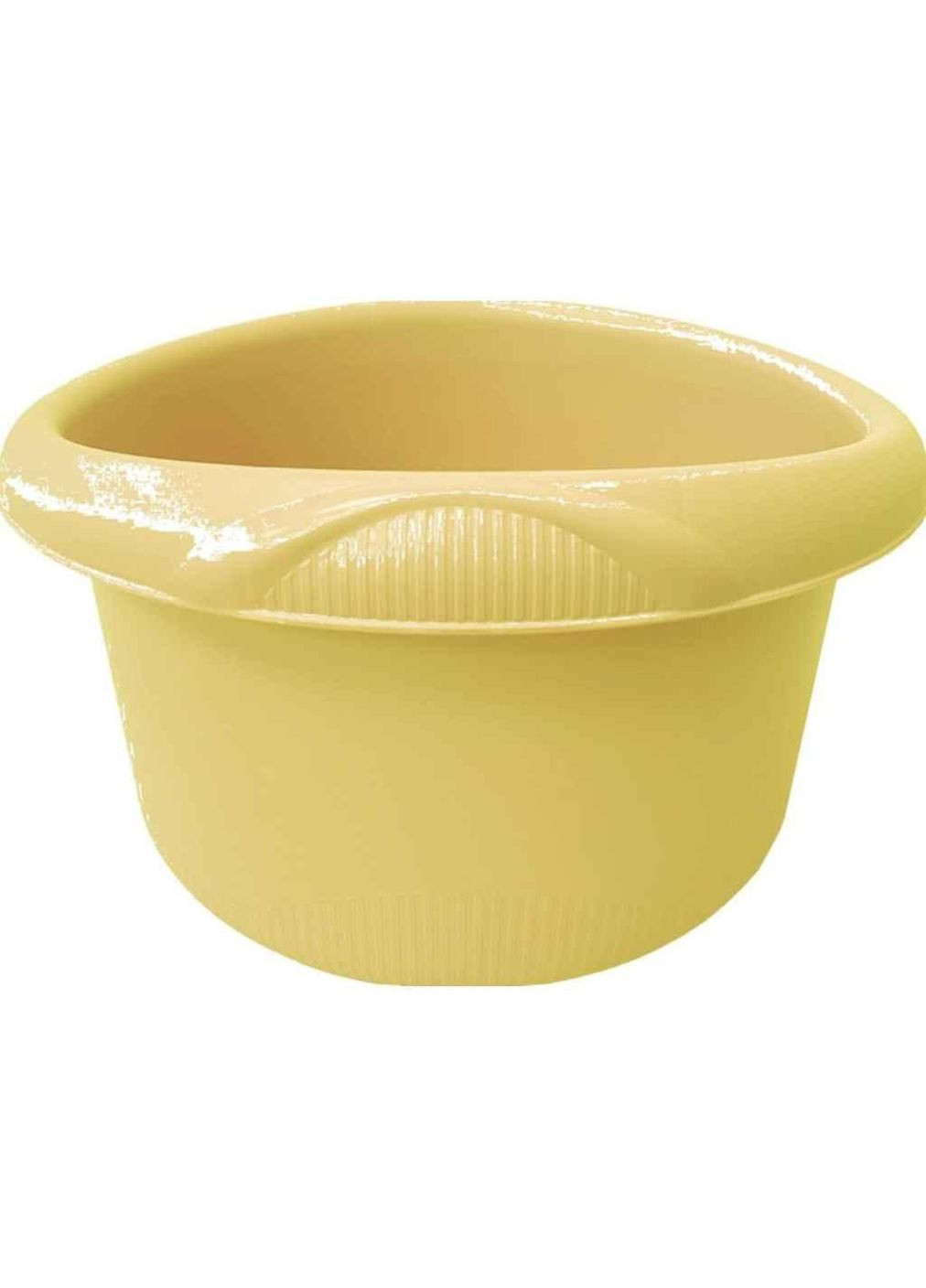 Таз пл. 10 л круглый Miami Yellow 900010 ТМ EURO GOLD Eurogold (361259813)