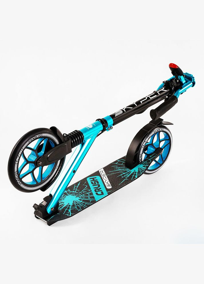 Двоколісний самокат "Crush". PU колеса, алюміній, фара, амортизатор. Turquoise (116954) Skyper (340910561)