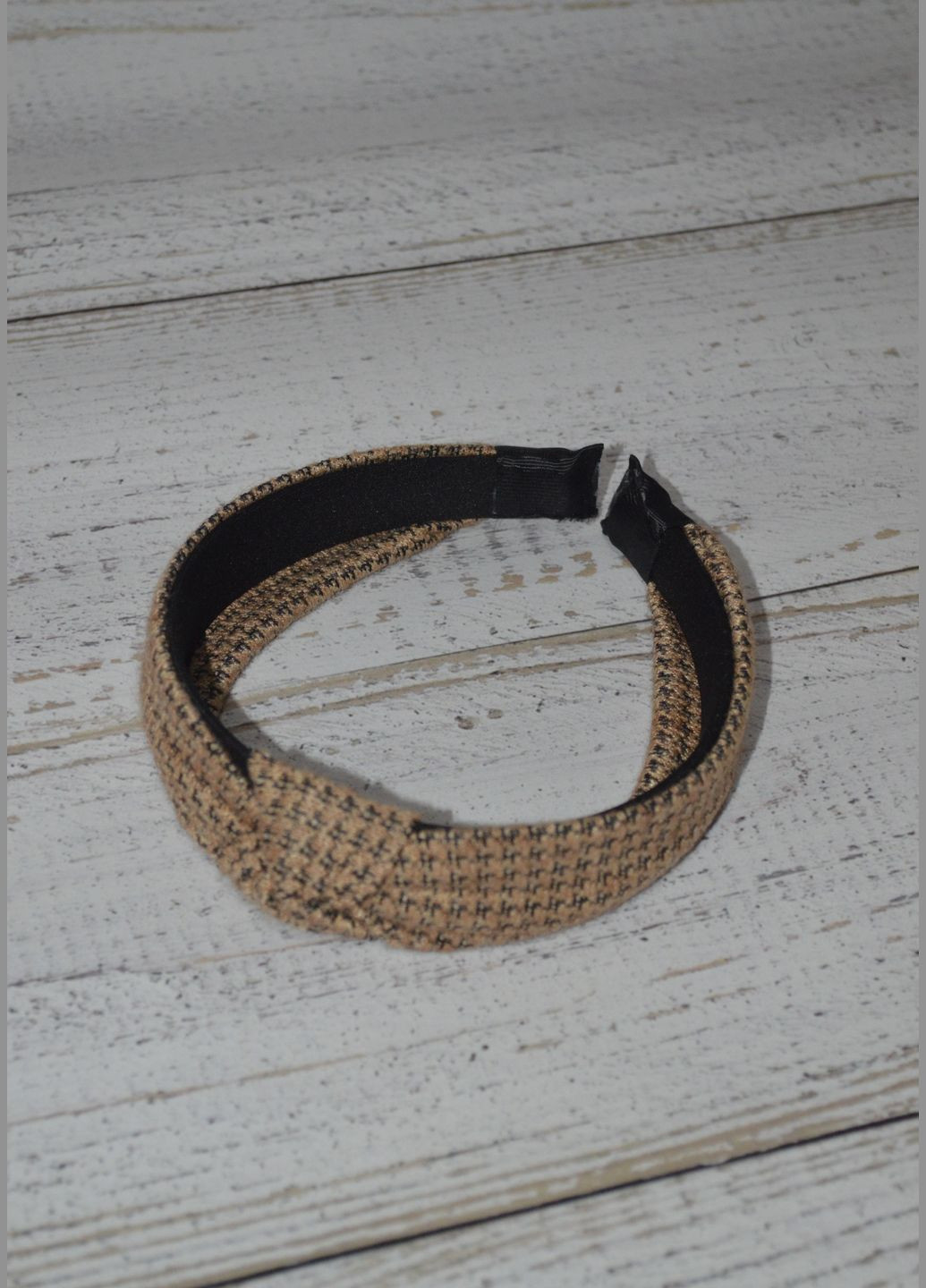 Женский обруч чалма в клетку гусиная лапка ободок для волос Hand Made (330619046)