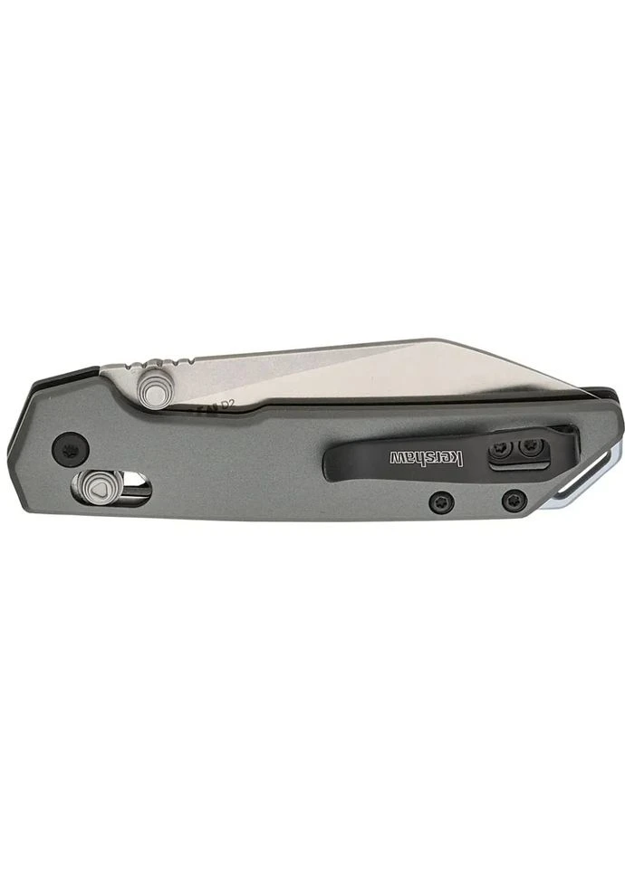 Нож Mini Iridium - Reverse Tanto gray, туристический, из нержавеющей стали, инструментальная сталь D2 Kershaw (395901930)