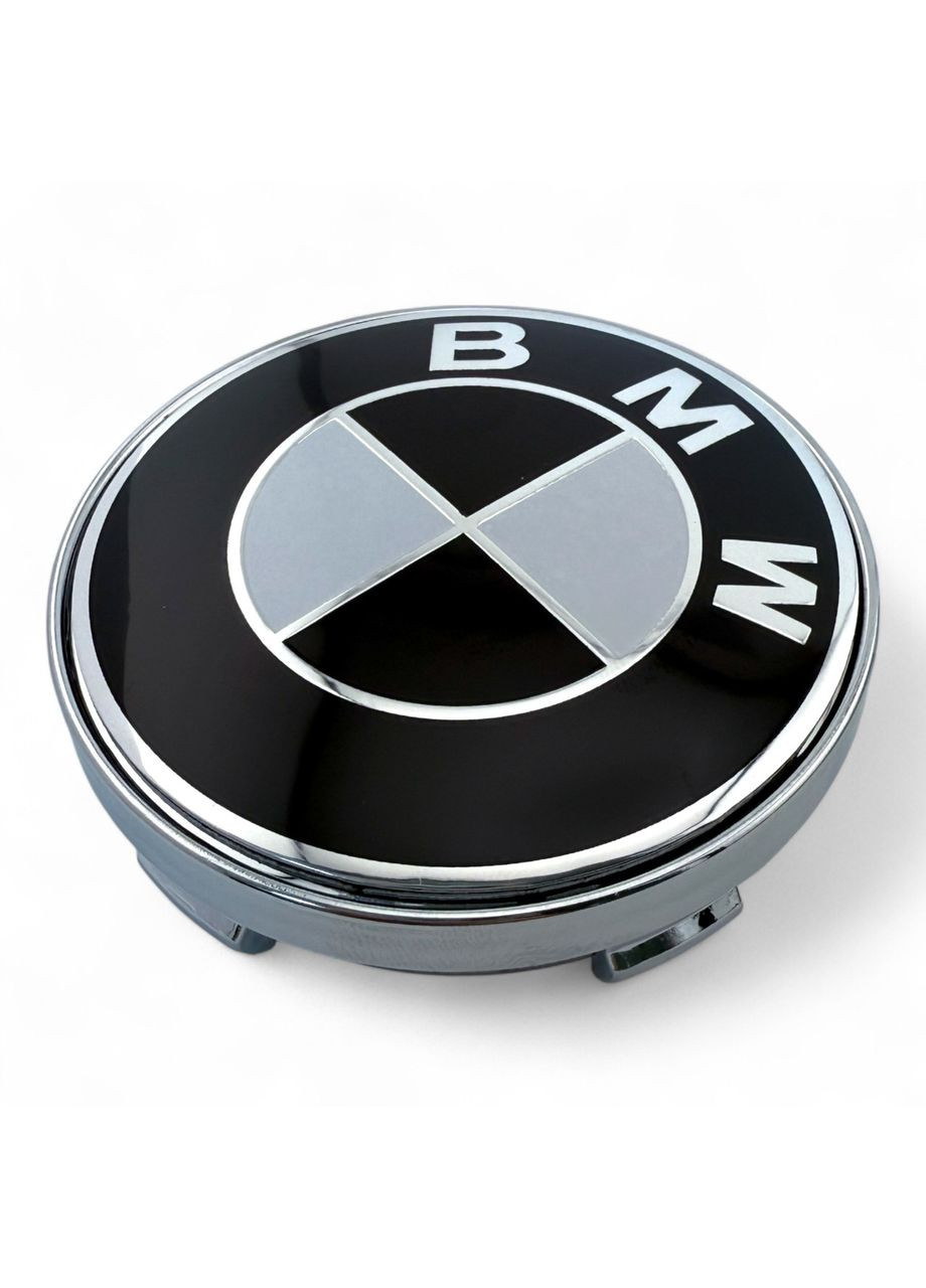 Ковпачок в диски БМВ заглушка для дисків 60/56 мм Чорно-білим логотипом (1 шт.) BMW (354698511)