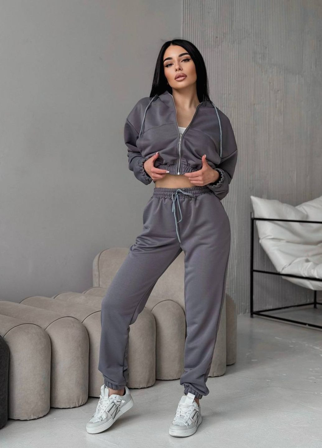 Костюм-двойка: укороченное соп худые и джогеры Tik-Tak (329958855)