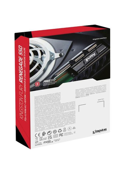 SSD накопичувач Fury Renegade M.2 2TB PCIe 4.0 NVMe (SFYRDK/2000G) Kingston (323128871)