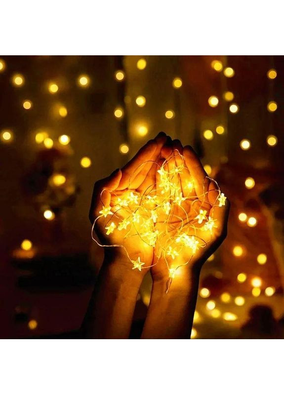 Гірлянда дріт "Зірки" 5м на батарейках No Brand (368703206)