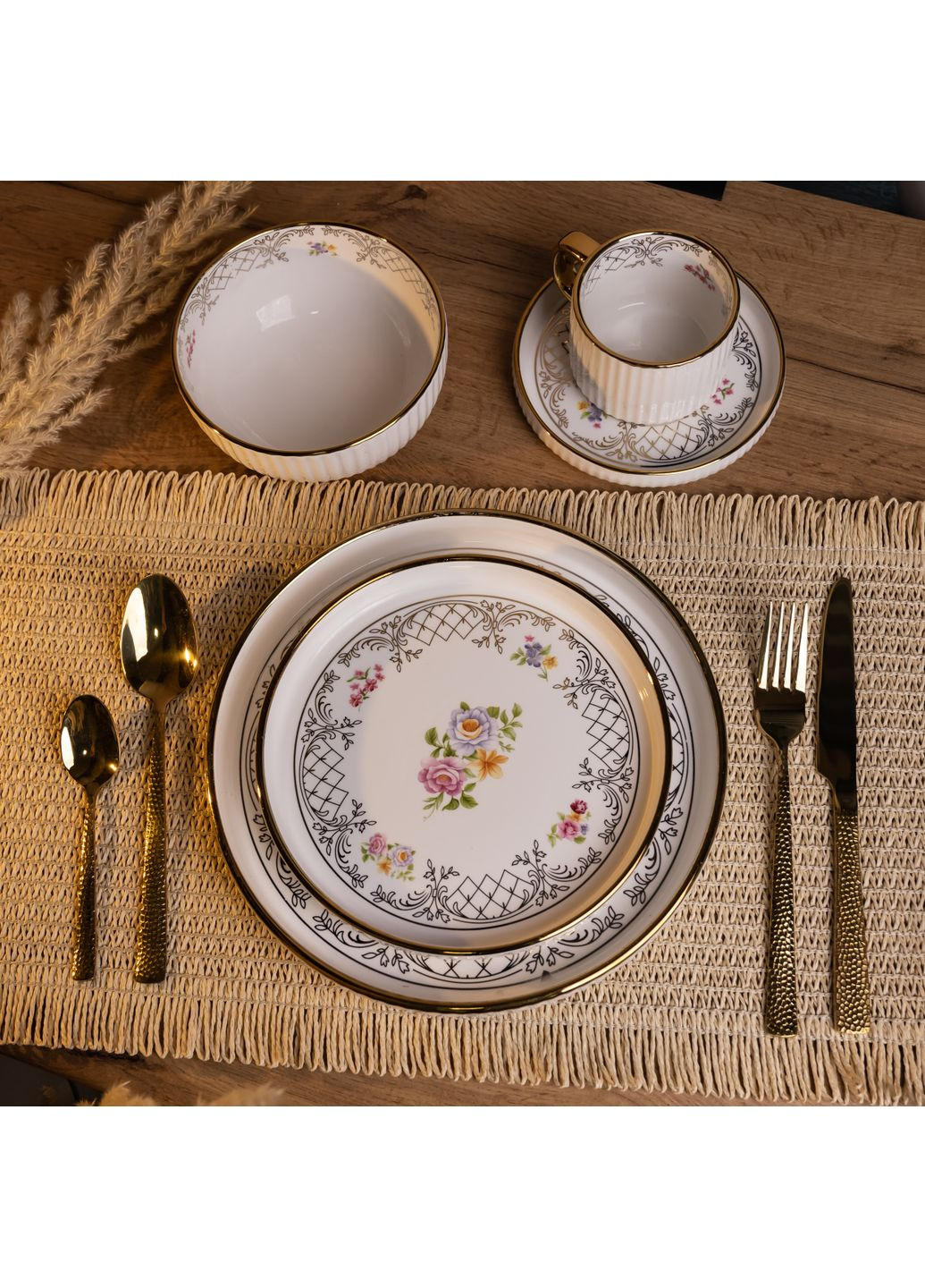 Столовий сервіз порцеляновий Luxury 32 предмети на 6 персон Yiwu (369151152)