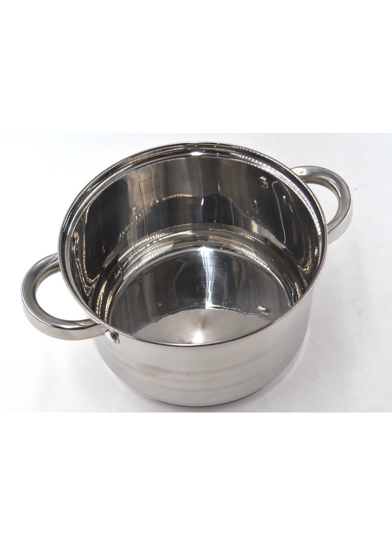 Унікальний набір каструль із нержавіючої сталі, 5-шарове дно BN-199 6 предметів Benson (350348967)