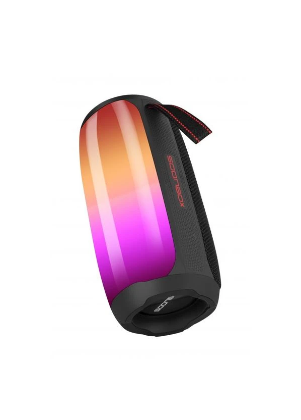 Портативна колонка Soonbox 20W чорна 2 динаміки Bluetooth 5.3 FM мікрофон підсвічування No Brand (386700788)