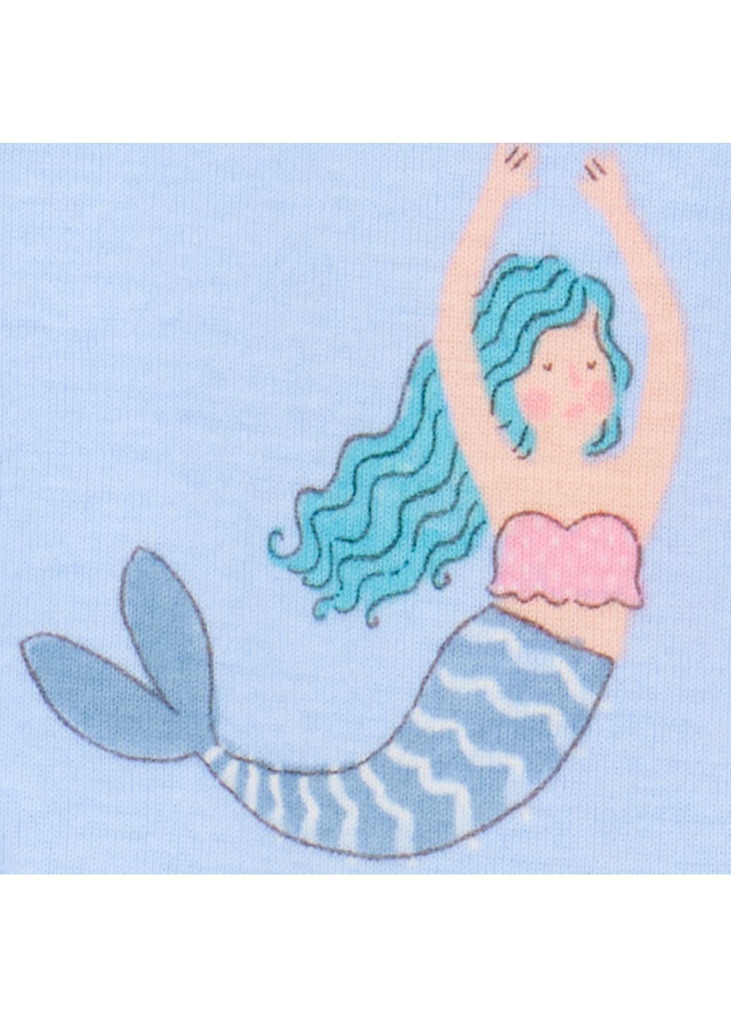 Голубая комплект пижам 2в1 для девочки 88-93 см (2s383010_2t) Carter's