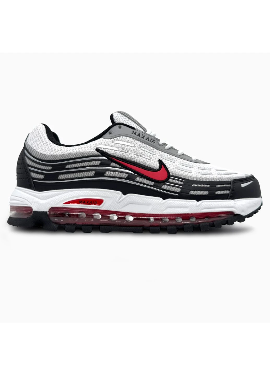 Белые летние кроссовки nike air max tl 2.5 white/black/red найк аир макс тл 2.5 No Brand