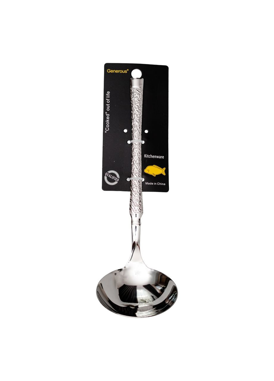 Ополоник сервірувальний 24 (см) половник з нержавіючої сталі з ручкою для супу, бульйону HP-8-49 Ding Lanfang (370974450)