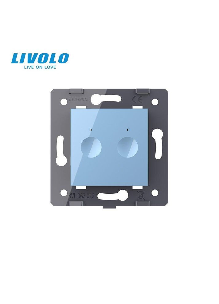 Механизм сенсорный проходной/перекрестный выключатель Sense 2 сенсора голубой (782000419) Livolo (372162176)