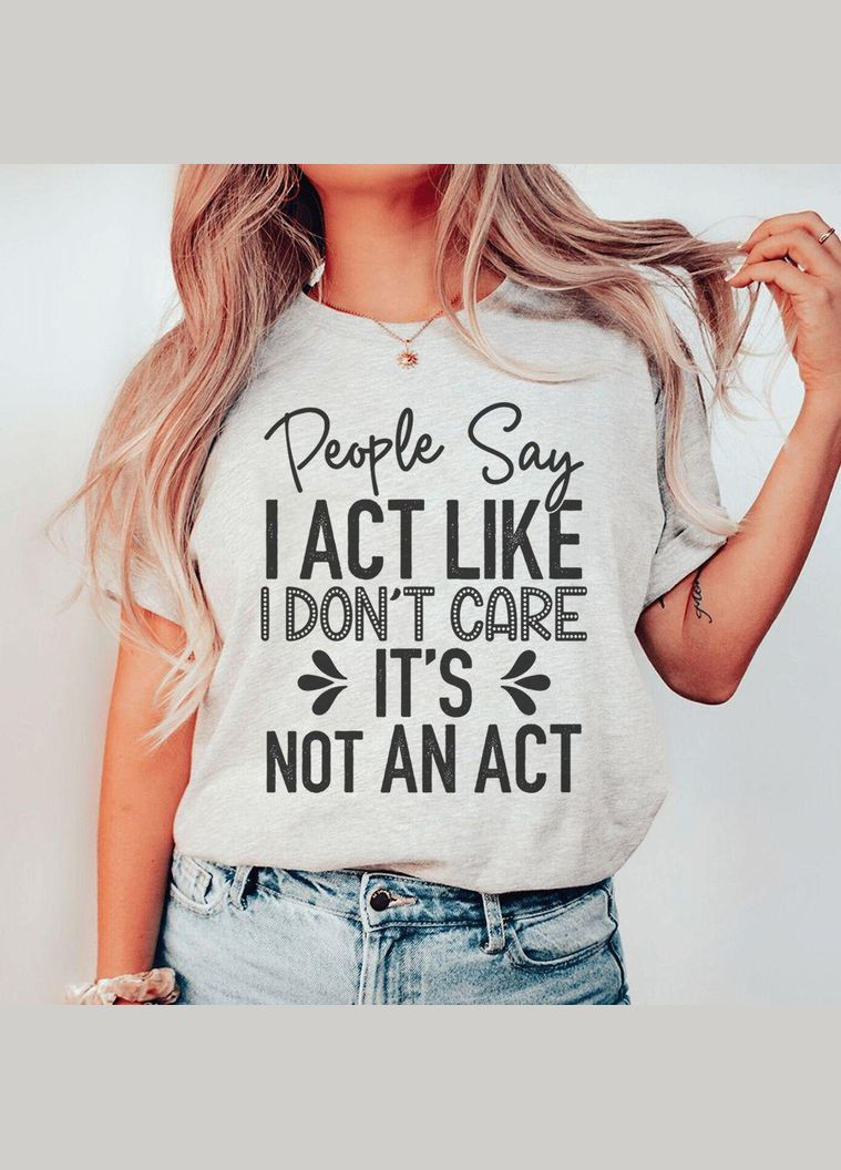 Футболка женская с принтом повседневная S Бежевый No Brand - (341250020)