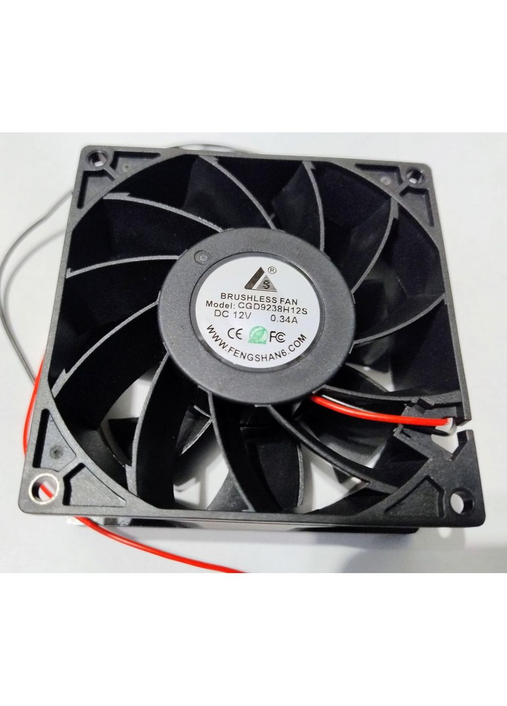 Вентилятор 92х92х38мм CGD9238H12S 12VDC No Brand (370392701)