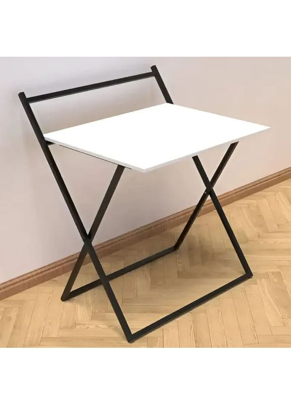 Стол трансформер Компакт 3 750x790x720 Черный металл ДСП Белое 16 мм FRD-104676 Ferrum-decor (361944289)