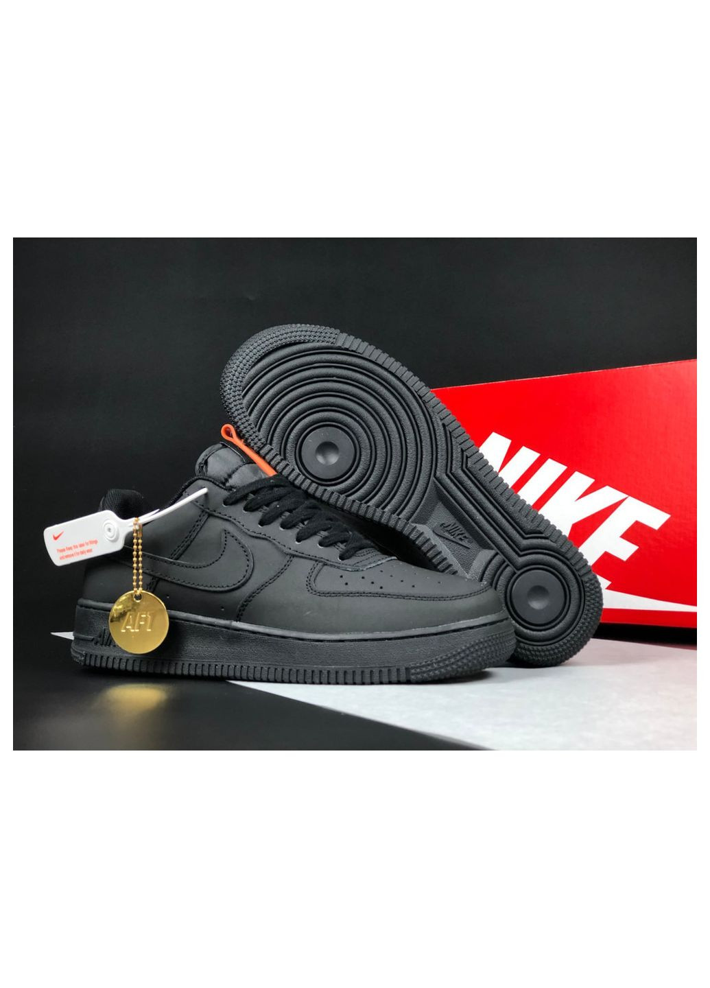 Черные демисезонные кроссовки мужские, вьетнам Nike Air Force 1 Limited