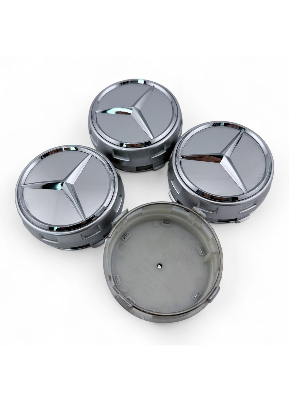 Ковпачки в диски Мерседес заглушка для дисків Mercedes 75/68 мм. Срібний (4 шт.) Mercedes-Benz (354698332)