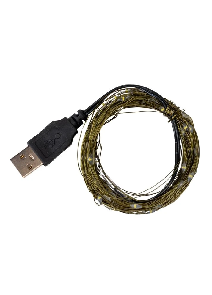 Гірлянда Роса 100 LED біла 10 м USB світлодіодна гірлянда для оформлення свят і декору ProDobro (364691549)