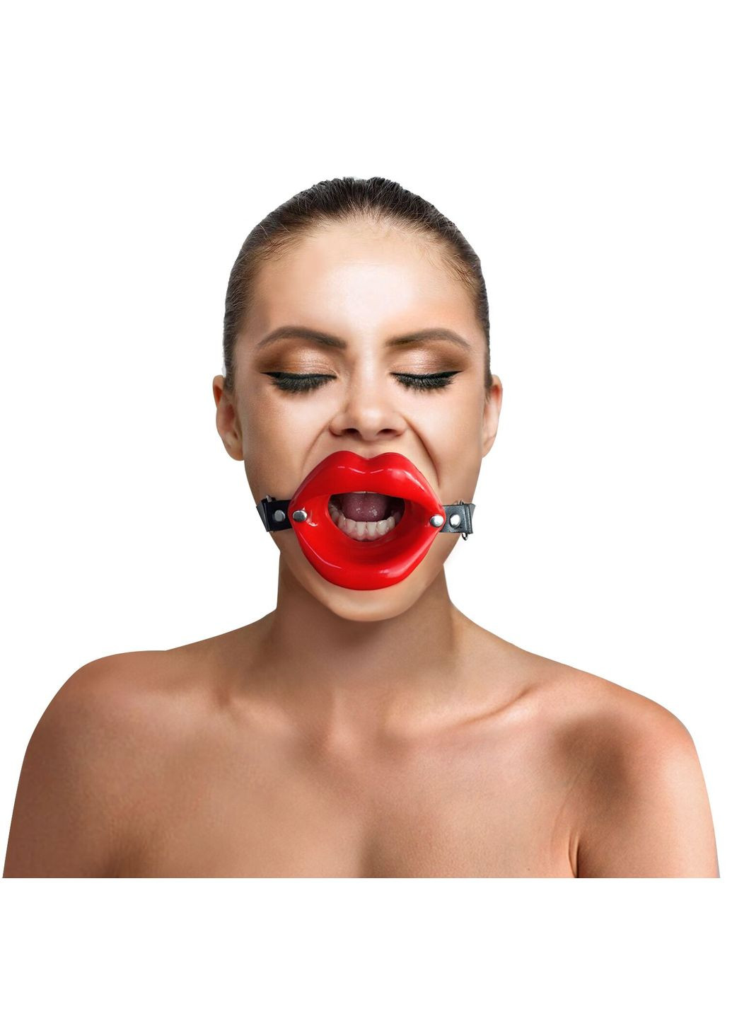 Клепрозширитель в форме губ на ремешке натуральная кожа Gag Lips - CherryLove Art of Sex (282709530)