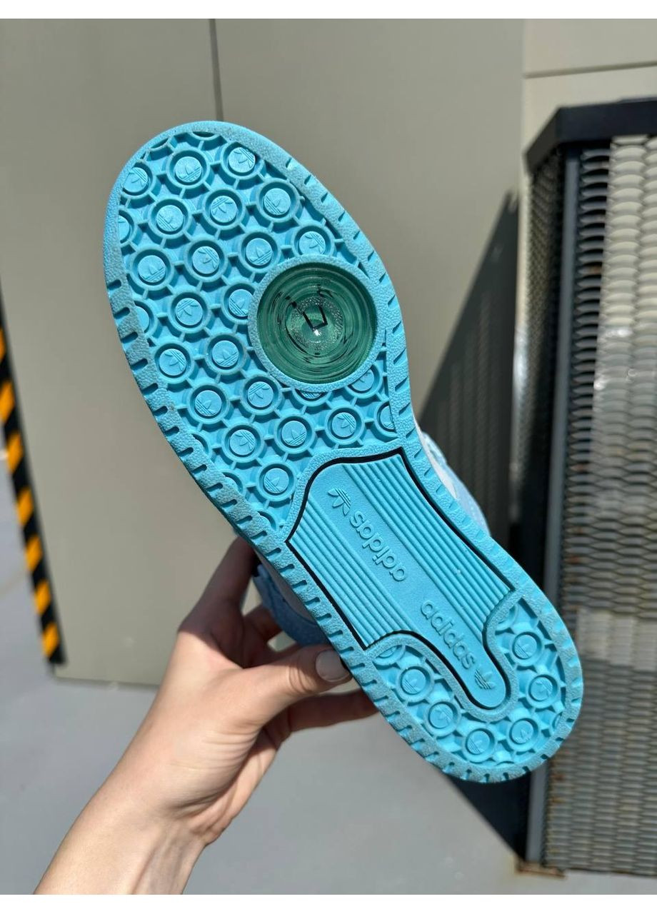 КРОССОВКИ ЖЕНСКИЕ ADIDAS FORUM X BAD BUNNY BLUE TINT АДИДАС ФОРУМ БЕД БАННИ No Brand синие демисезоны (368884630)