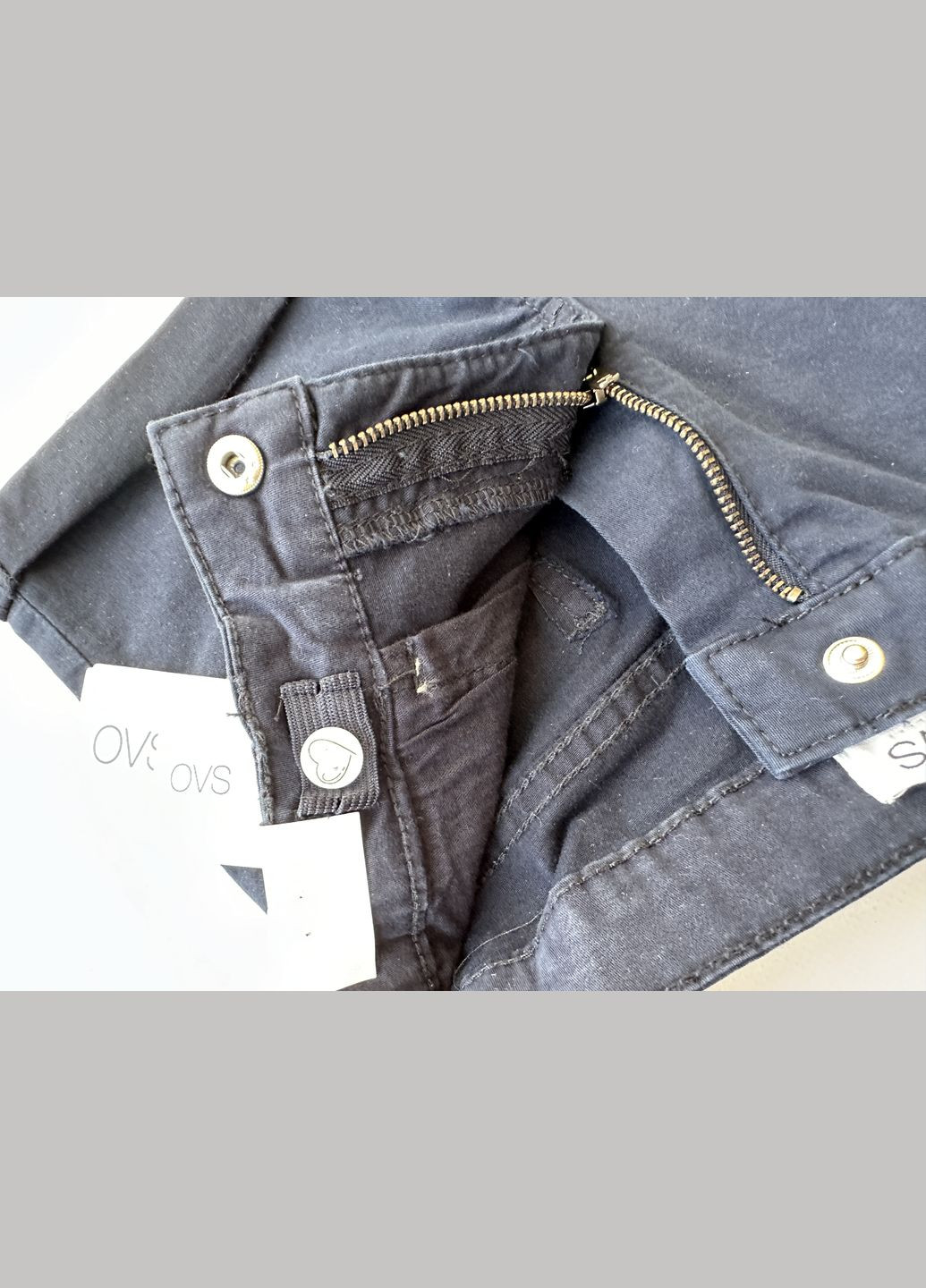 Пудровый летний комплект костюм для девочки футболка пудровая 2000-26+шорты темно-синие джинсовые 2000-22 (122 см) OVS