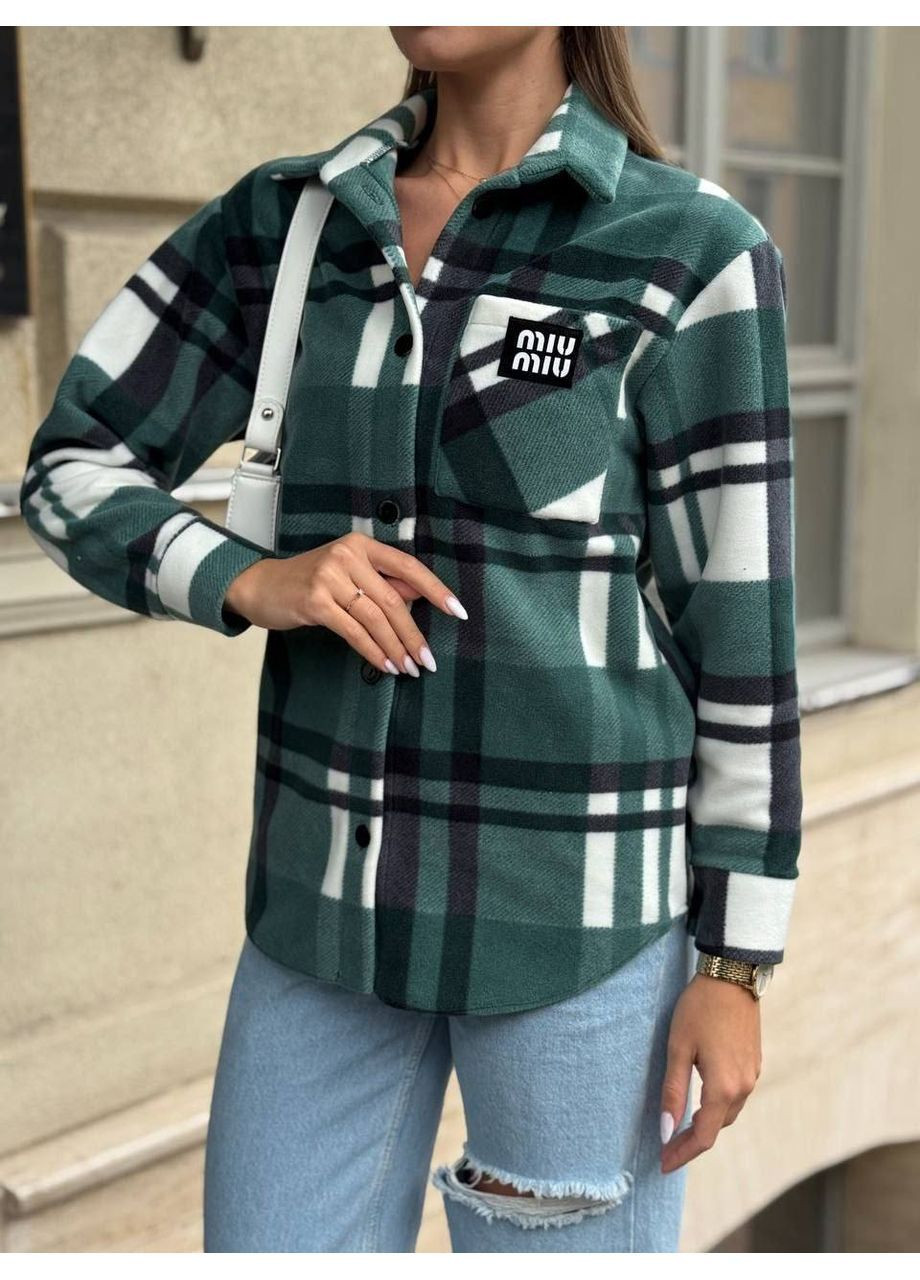 Флісова сорочка в клітинку More_bboutique Сорочка (366740806)