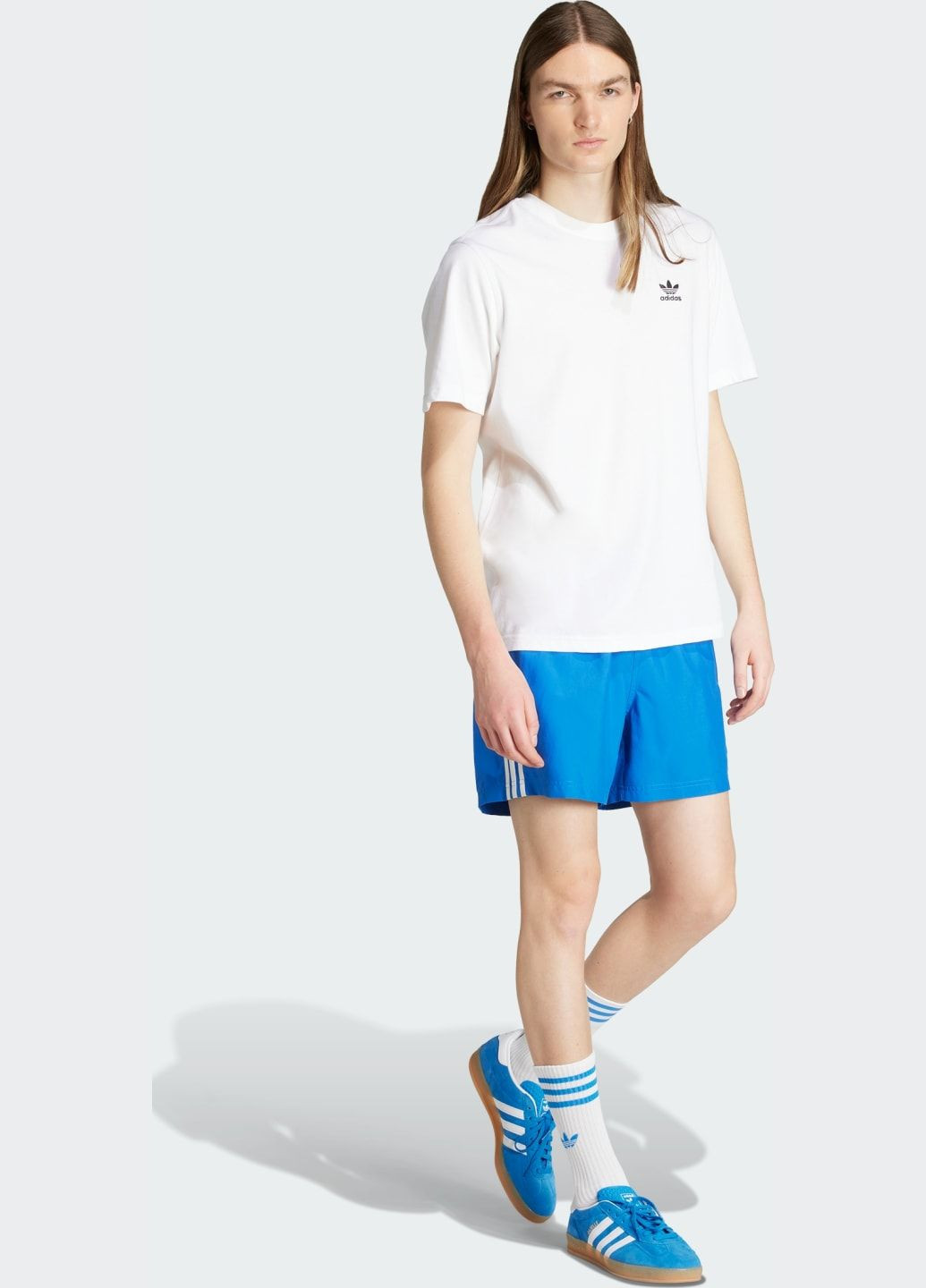 Мужские синие спортивные плавательные шорты adicolor 3-stripes 5-inch adidas