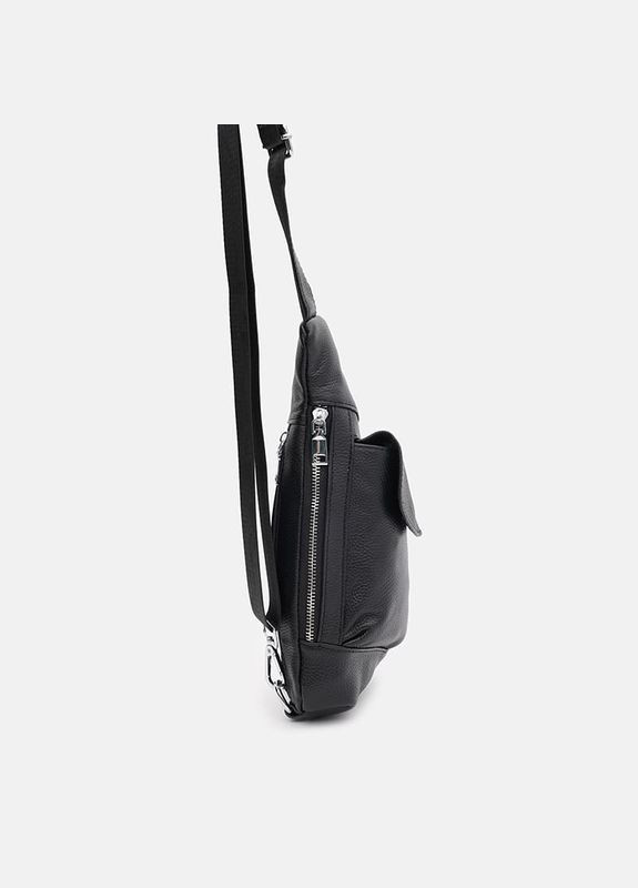 Рюкзак мужской кожаный через плечо k1712bl Black Keizer (301871578)