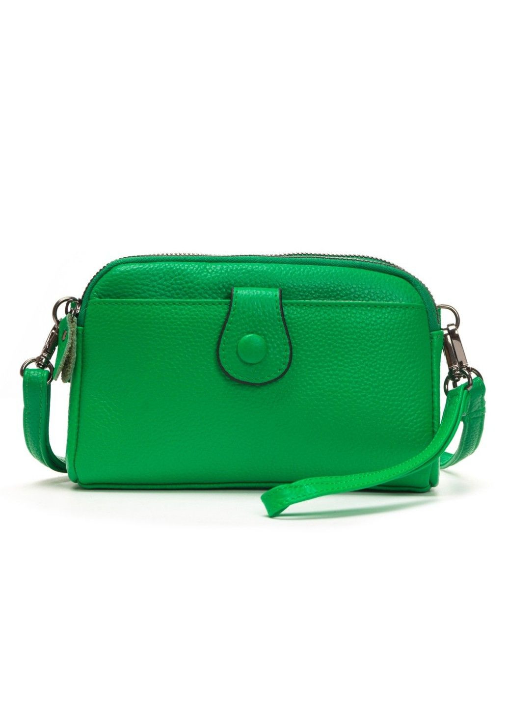 Женский молодежный кожаный клатч 88085 l.green Alex Rai (336144318)