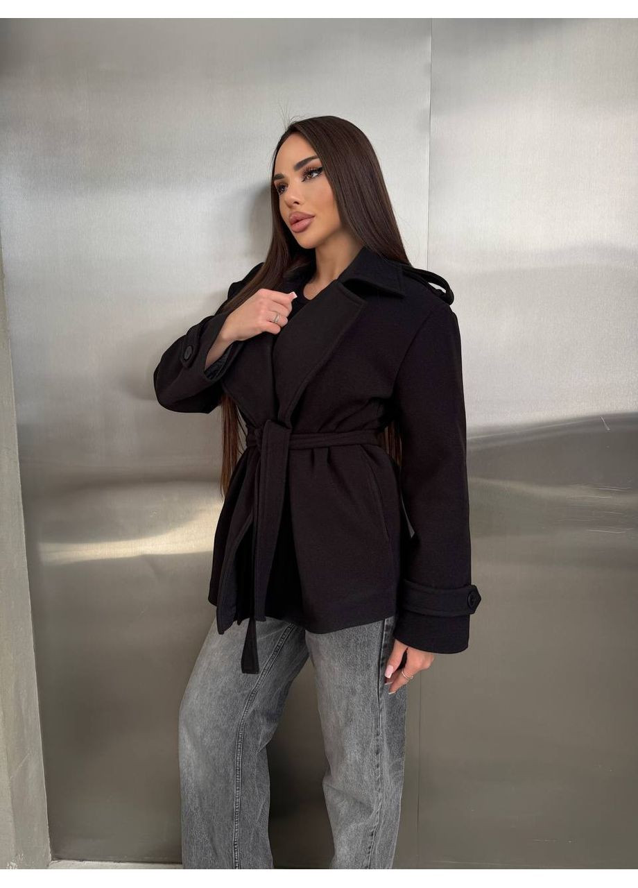 Чорне демісезонне Жіноче пальто FINO Mode