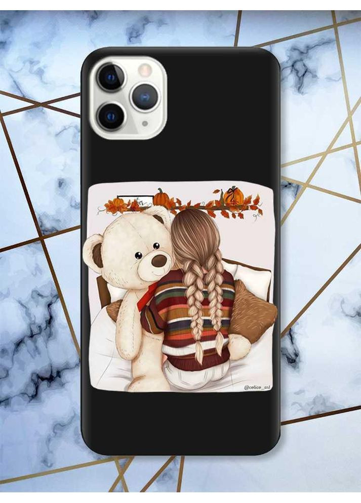 Матовый чехол на iPhone 11 Pro Max Девочка с мишкой (принт 117) Creative (359500747)
