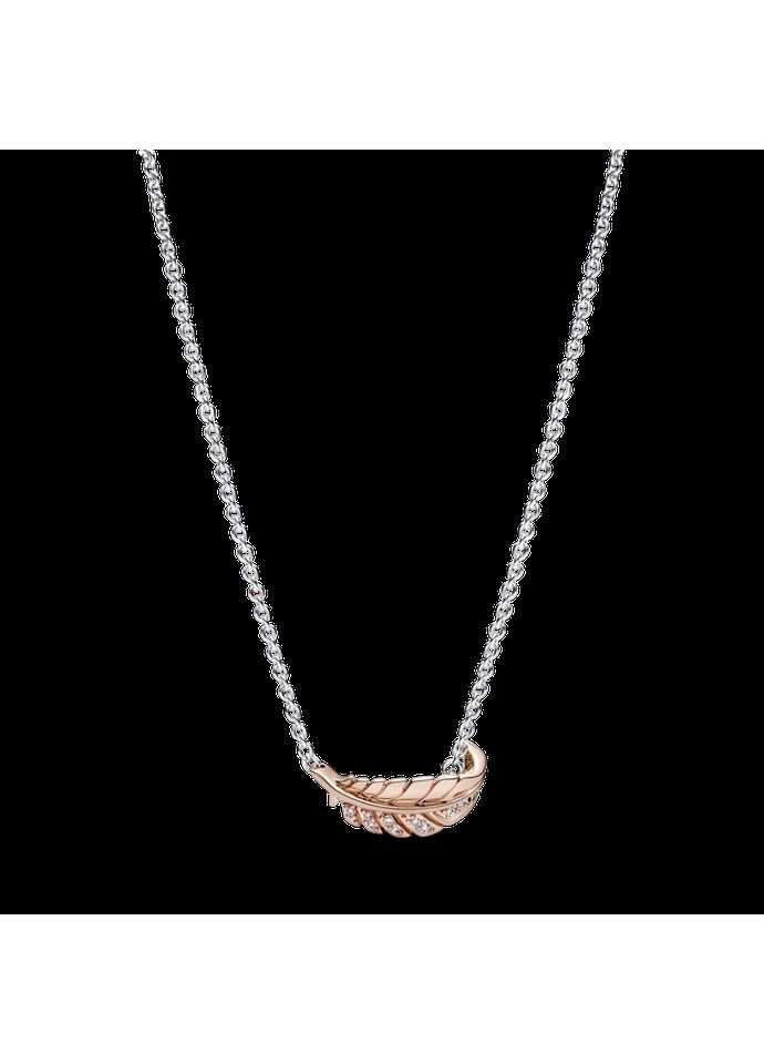 Серебряное ожерелье Пандора "Выгнутое перышко" Kabluchka (355462811)