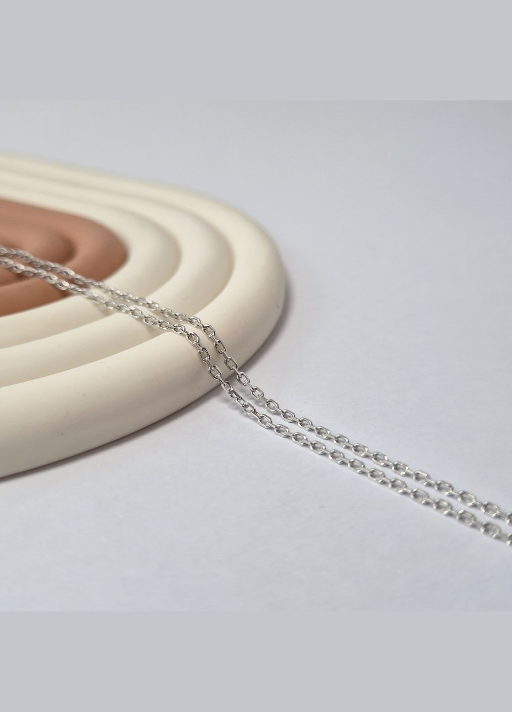 Серебряная Цепочка цепь тонкий Якорь см серебро 925 пробы Родированное 2.50г 855р3/40 No Brand (306854521)