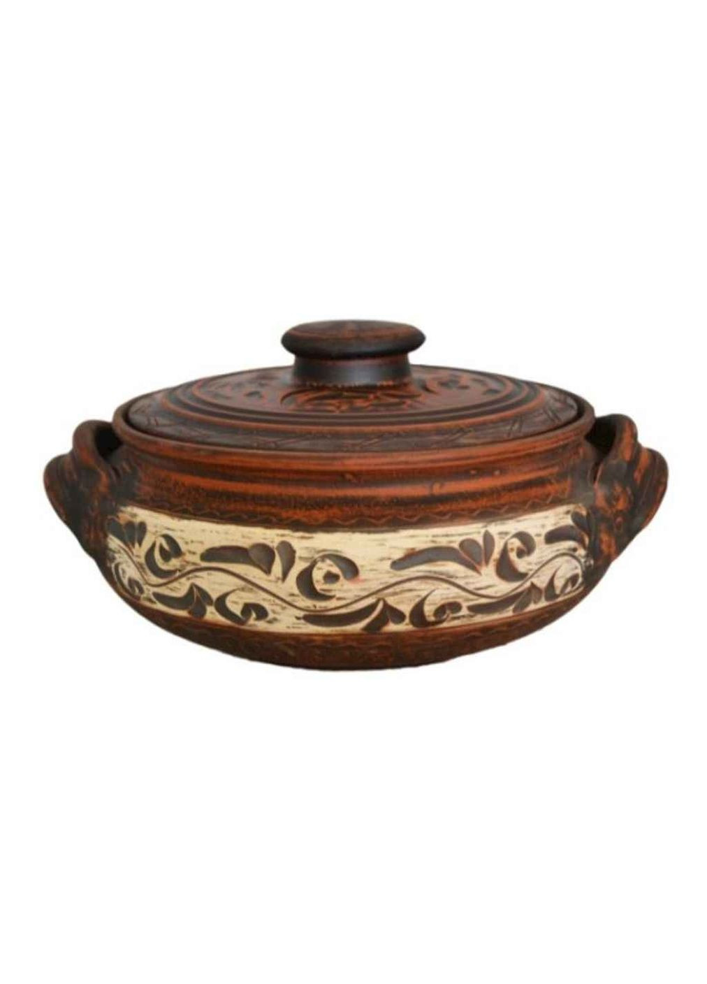 Кашник СЛАВЯНСК 2л ангоб с ручками Слов'янськ (357216806)