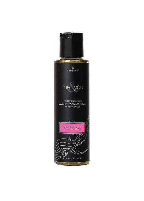 Массажное масло Me&You Pink Grapefruit & Vanilla Bean (125 мл) с феромонами Sensuva (371391213)