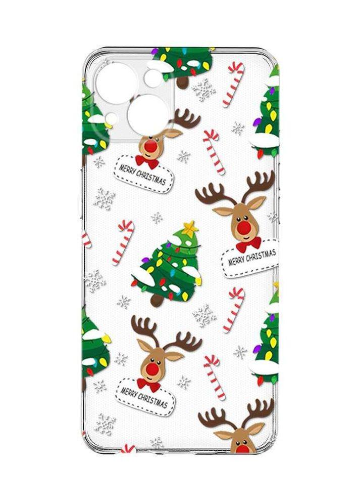 Прозорий чохол із захистом камер на iPhone 15 Plus:: Різдвяний фон (новорічний принт 154) Creative (362969465)