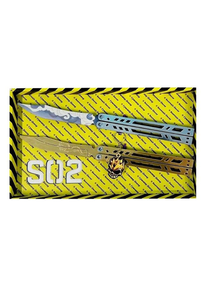 Набір ножів сувенірних дерев'яних SO-2 "МЕТЕЛЬ LEGASY & МЕТЕЛЬ KUMO" SO2-3-B Сувенір-Декор (307838309)