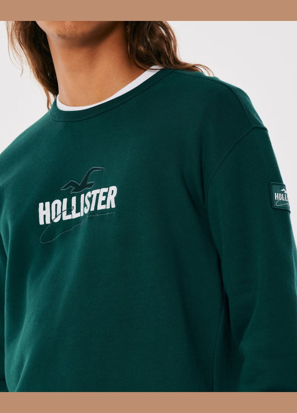 Свитшот мужской - свитшот HC9407M Hollister - крой зеленый - (263518273)