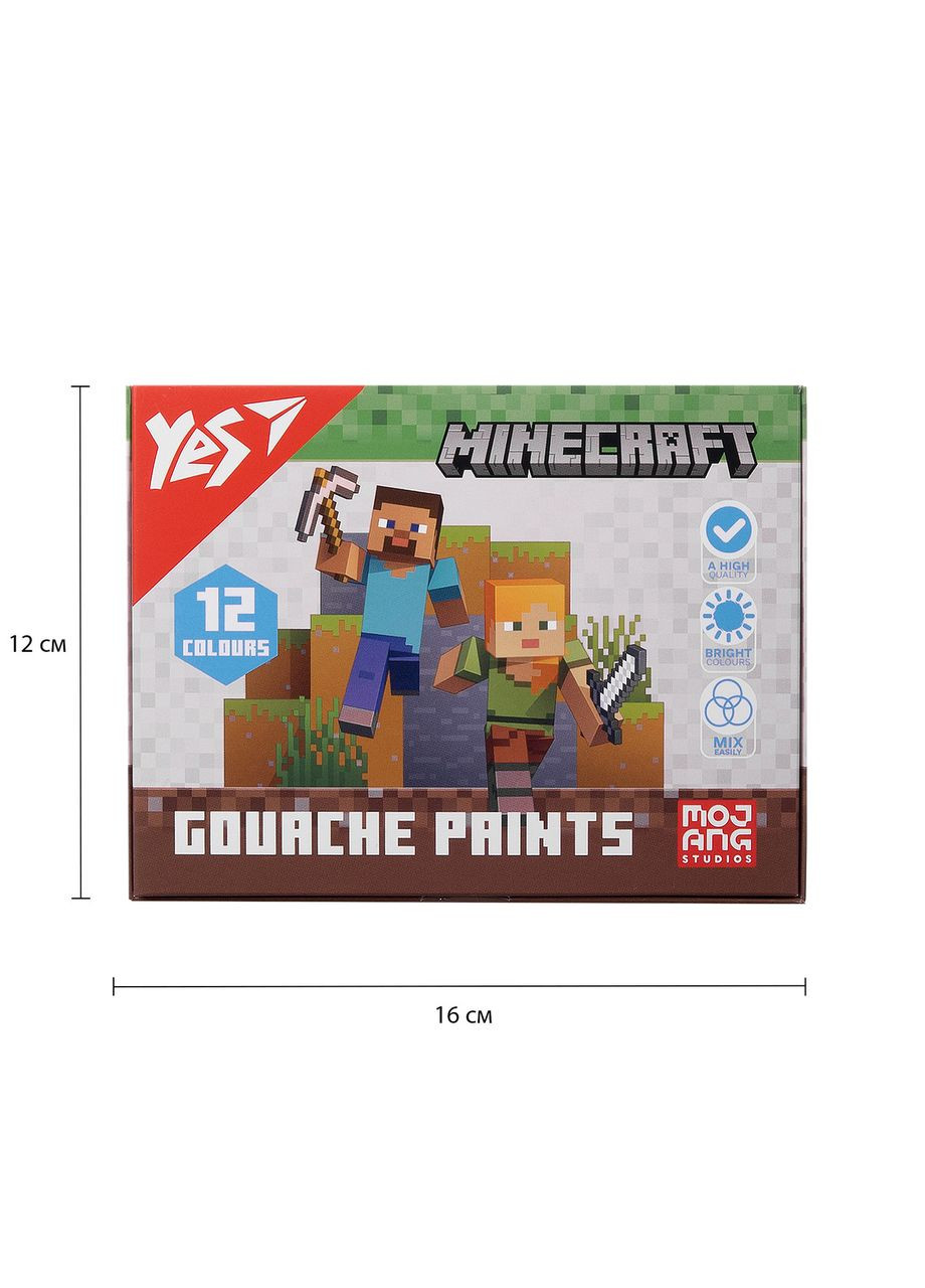 Гуашь Minecraft 12цвет. 20мл 230407 Yes (332769383)