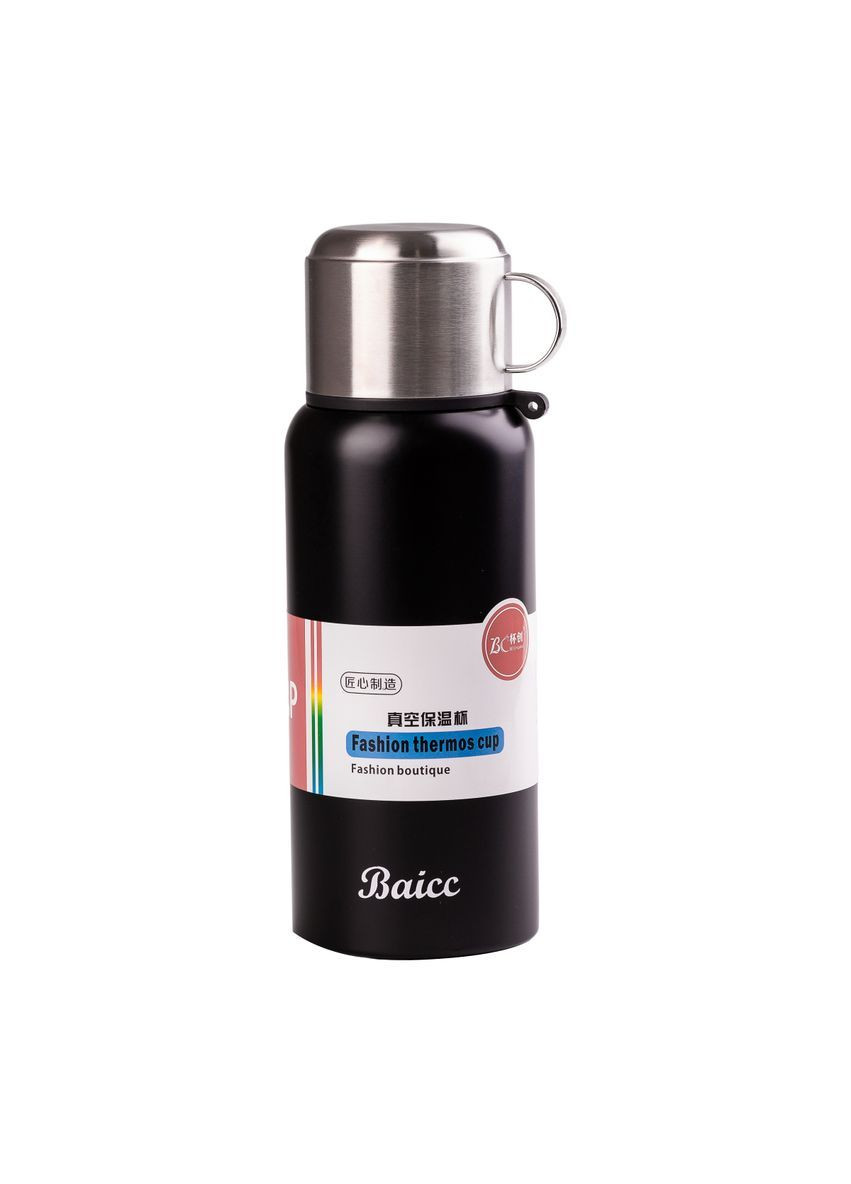 Термос Baicc 1,2 л з клапаном і чашкою, чорний Happy Life HPGM8826 No Brand (363978573)