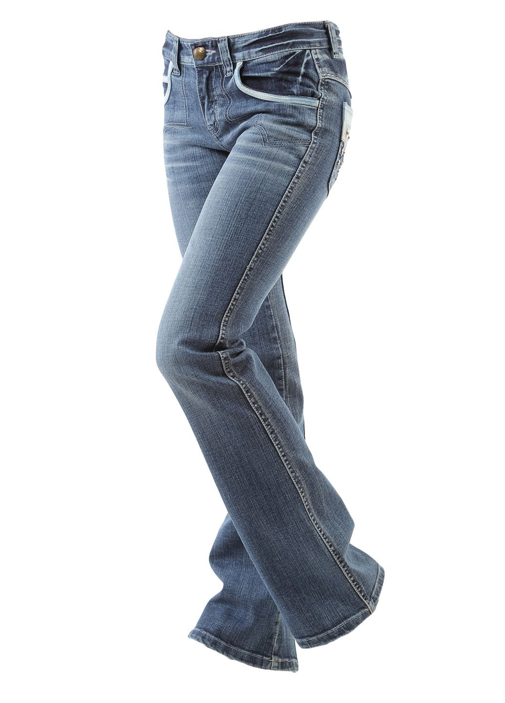 Синие демисезонные джинсы AV-302 Синий 6th Avenue - (256870163)